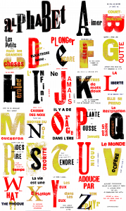 SORTIE Mai 2022 - Alphabet 83x54cm - affiche sérigraphiée - 100 exemplaires - 40e - Chaque lettre est dispo individuellement en carte typo 11x14cm 4e
